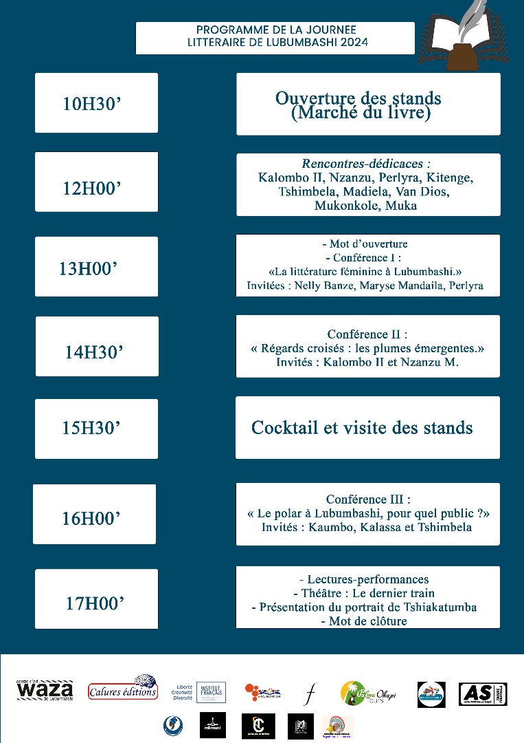 Image principale du post intitulé Le programme de La Journée Littéraire de Lubumbashi