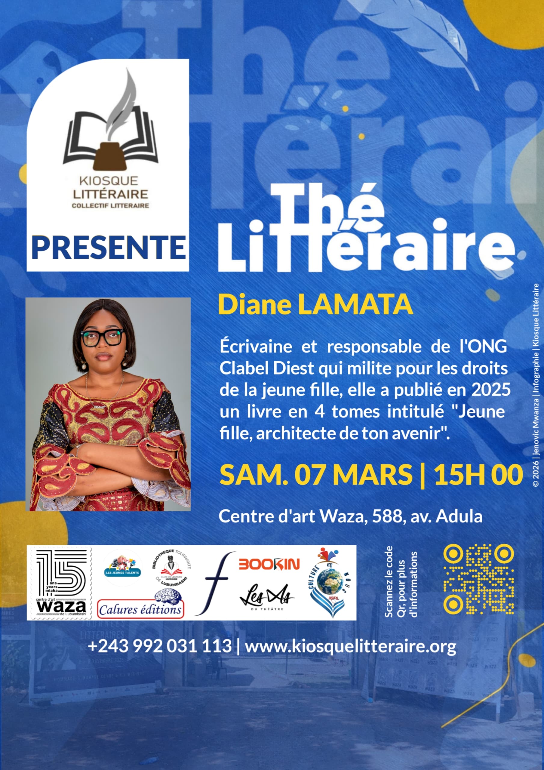 Diane Lamata invitée au Thé Littéraire spécial mars