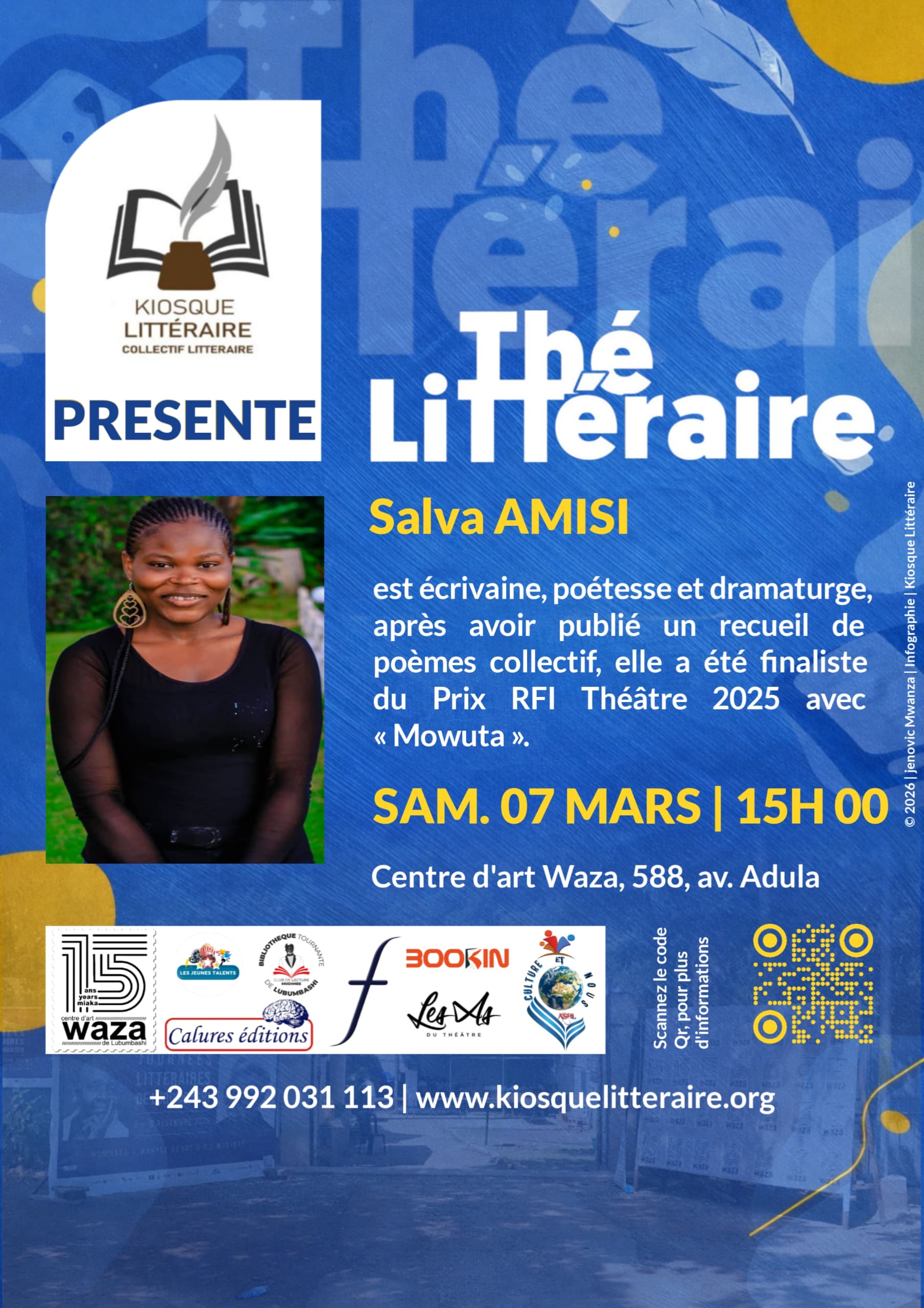 Thé littéraire du 07 mars 2026 avec  Salva Amisi