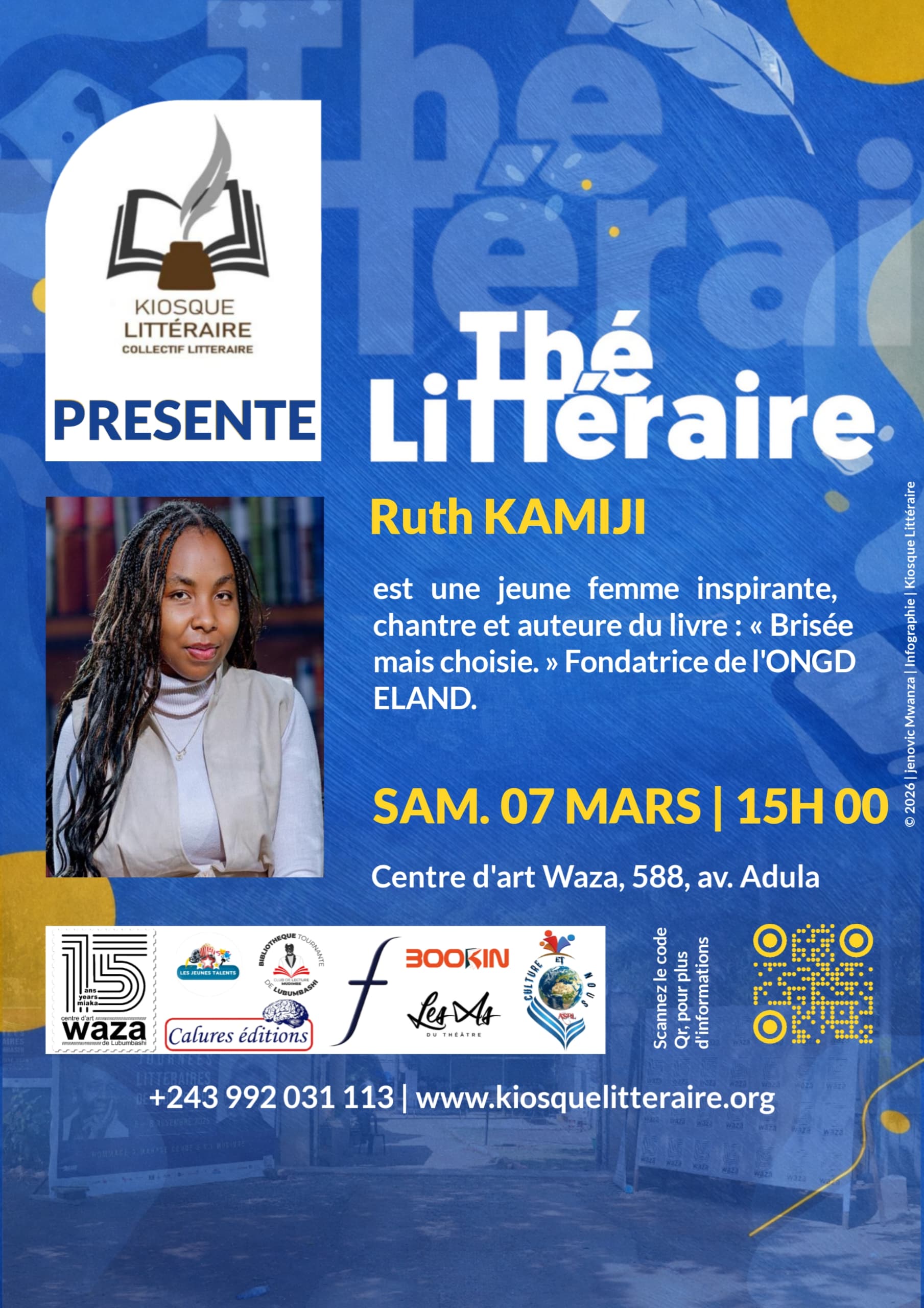 Ruth Kamiji, invitée du Thé Littéraire spécial mars