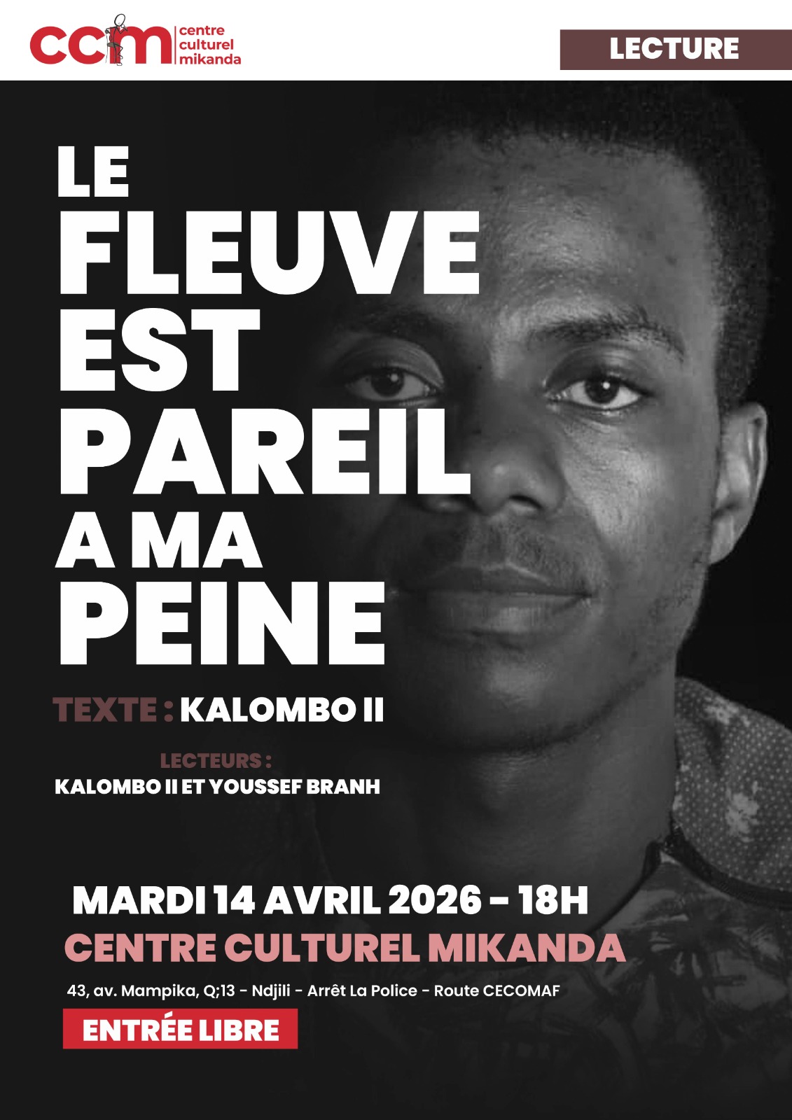 Kinshasa : ''le fleuve est pareil à ma peine'' s’invite à Ndjili le temps d’une soirée