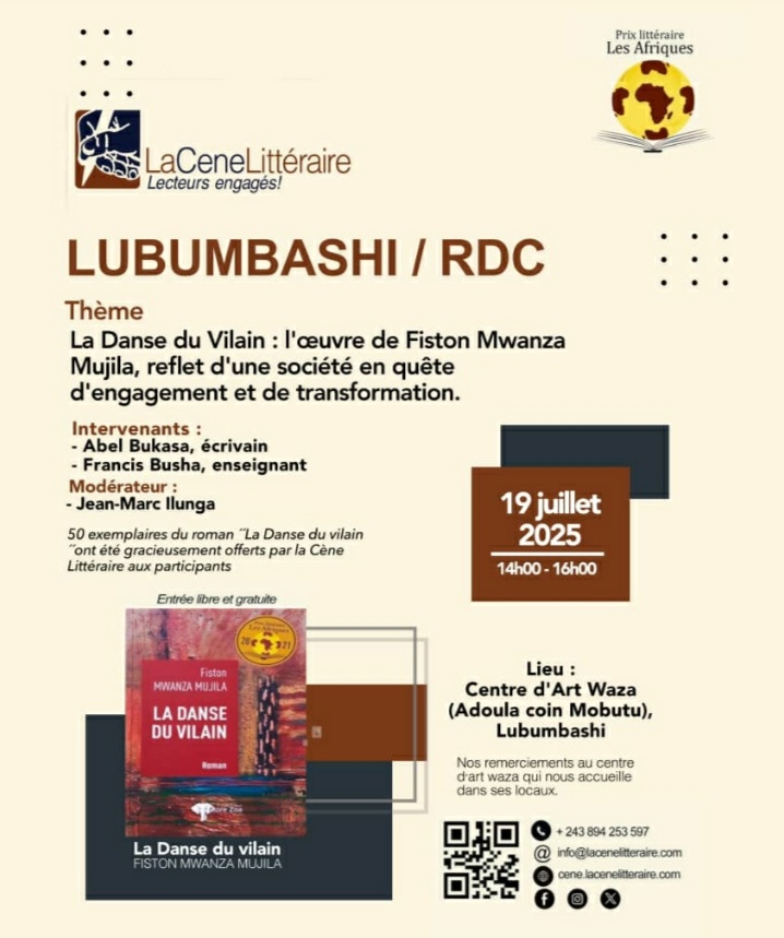 La scène littéraire de Lubumbashi à la découverte de "La Danse du Vilain" de Fiston Mwanza Mujila.